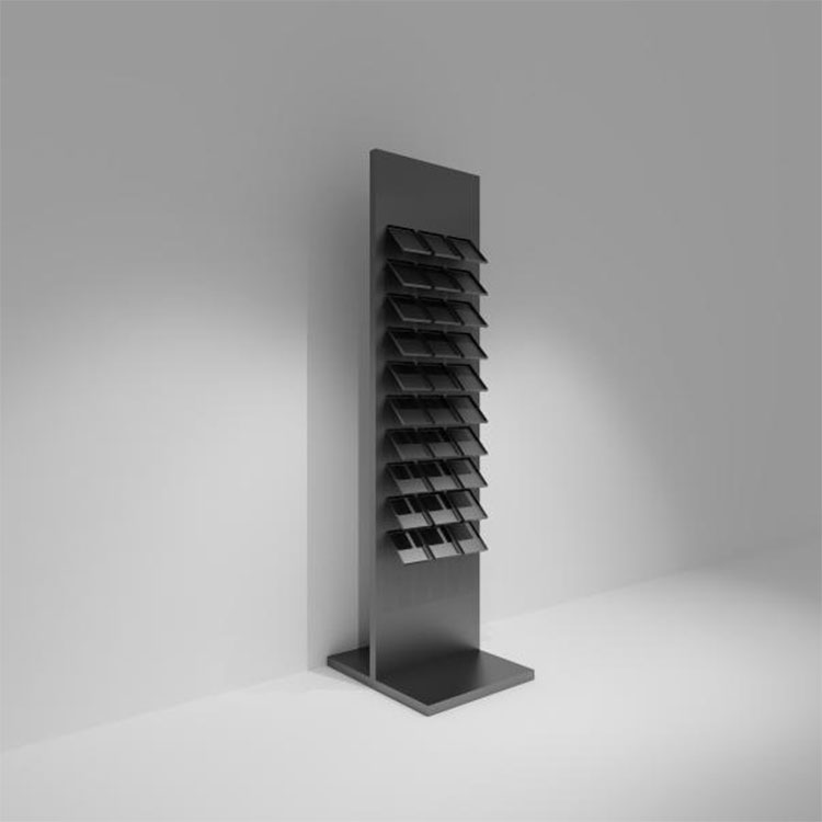 Vertikal tregulv keramisk display rack